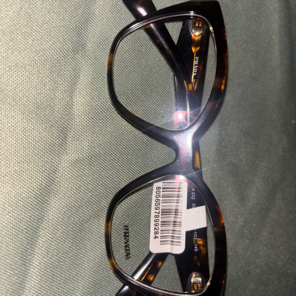 Prada Tortoise Shell Eyeglass Frames - Brown & Bl… - image 1